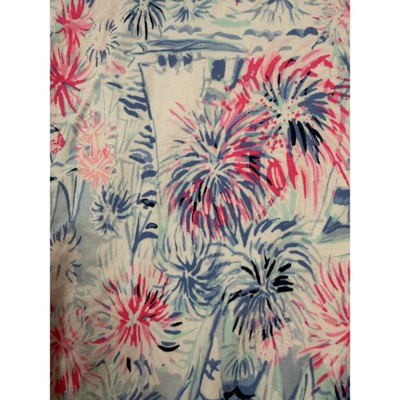 Lilly Pulitzer Lala Romper Crew Blue Tint Sea To Shining Sea Size Small - Picture 8 of 10